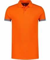 Oranje polo racing formule heren t-shirt