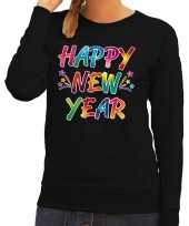 Oud nieuw trui sweater happy new year zwart dames t-shirt