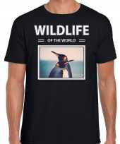 Pinguin dieren foto wildlife of the world zwart heren t-shirt