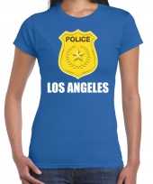 Police politie embleem los angeles verkleed blauw dames t-shirt 10262229