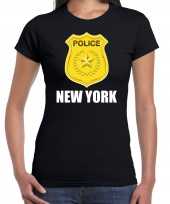 Police politie embleem new york verkleed zwart dames t-shirt