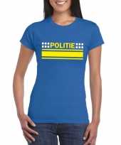Politie logo blauw dames t-shirt