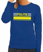 Politie logo sweater blauw dames t-shirt