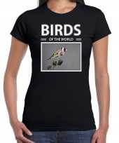 Putters dieren foto birds of the world zwart dames t shirt