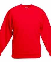 Rode katoenmix sweater meisjes t-shirt