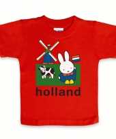 Rood nijntje baby holland t-shirt
