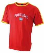 Rood voetbal portugal heren t-shirt