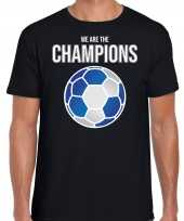 Schotland ek wk supporter we are the champions schotse voetbal zwart heren t-shirt