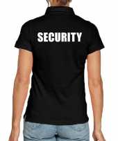 Security polo zwart dames t-shirt