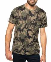 Soldaten leger verkleedkleding camouflage heren t-shirt