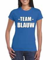 Sportdag team blauw dames t-shirt