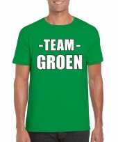 Sportdag team groen heren t-shirt