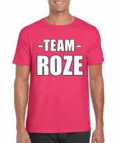 Sportdag team roze heren t-shirt