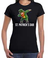 St patricks dab st patricks day kostuum zwart dames t-shirt