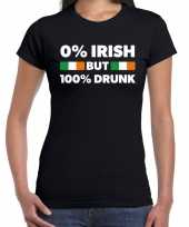 St patricks day not irish but drunk zwart dames t-shirt