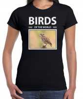 Steenuilen dieren foto birds of the world zwart dames t shirt