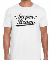 Super broer cadeau wit heren t-shirt