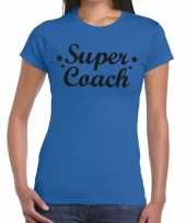 Super coach cadeau blauw dames t-shirt