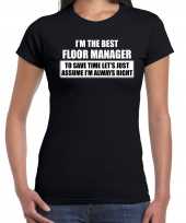 The best floor manager cadeau zwart dames t-shirt