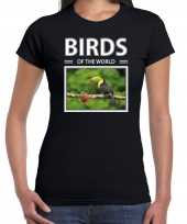 Toekans dieren foto birds of the world zwart dames t shirt