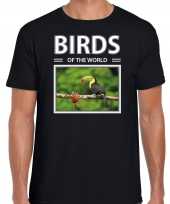 Toekans dieren foto birds of the world zwart heren t-shirt