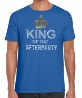 Toppers blauw toppers king of the afterparty glitter heren t-shirt