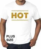 Toppers grote maten hot wit gouden letters t-shirt