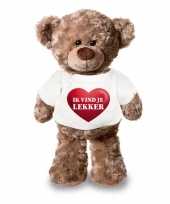 Valentijn knuffel teddybeer ik vind je lekker hartje t-shirt