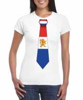 Wit nederland vlag stropdas dames t-shirt