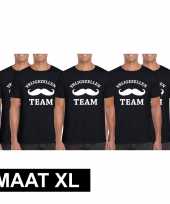 X vrijgezellenfeest team zwart heren maat xl t-shirt