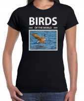 Zeearenden dieren foto birds of the world zwart dames t shirt