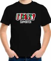 Zwart italy italie supporter ek wk kinderen t-shirt