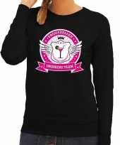 Zwart vrijgezellen drinking team sweater dames t-shirt