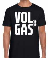Zwarte cross vol gas festival zwart heren t-shirt