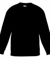 Zwarte katoenmix sweater meisjes t-shirt